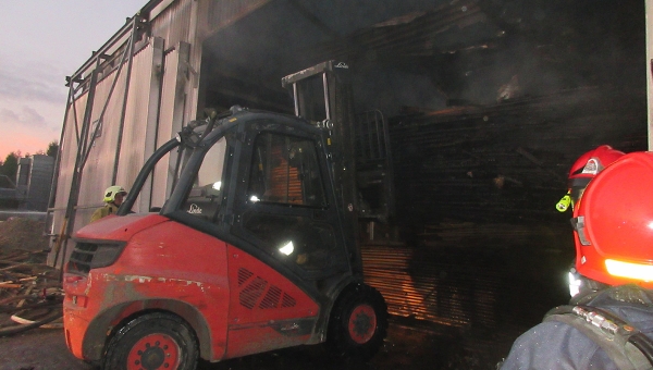 Pożar tartaku w Żabnicy