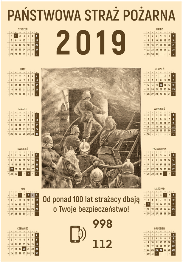 pierwsza strona kalendarza 2019